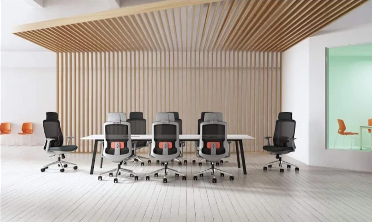 Modern boardroom with ergonomic chairs