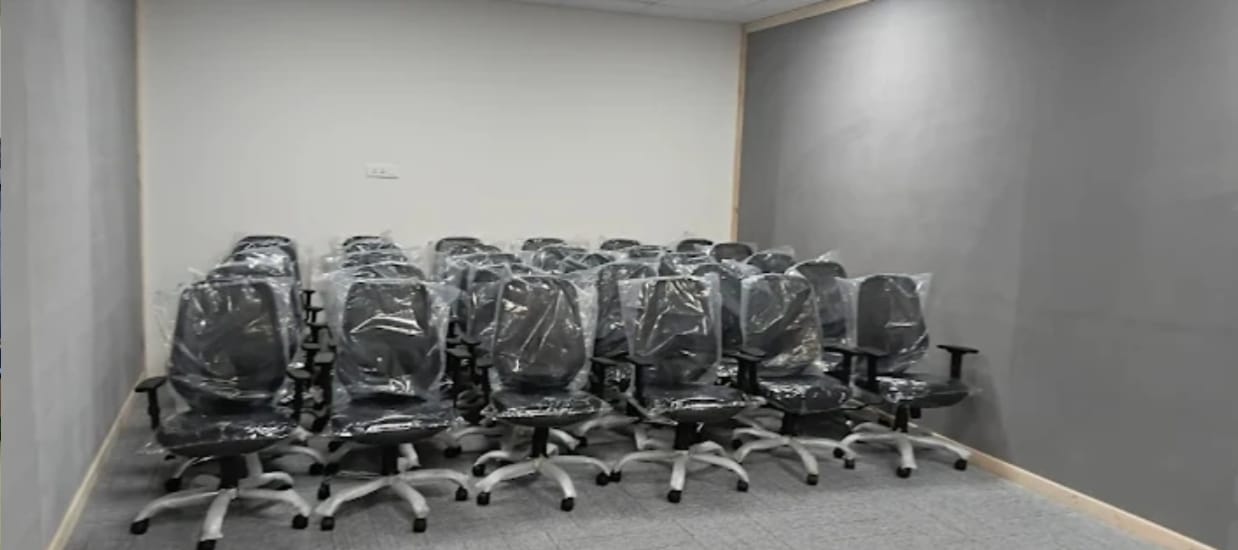 Bulk mesh chairs packed and ready