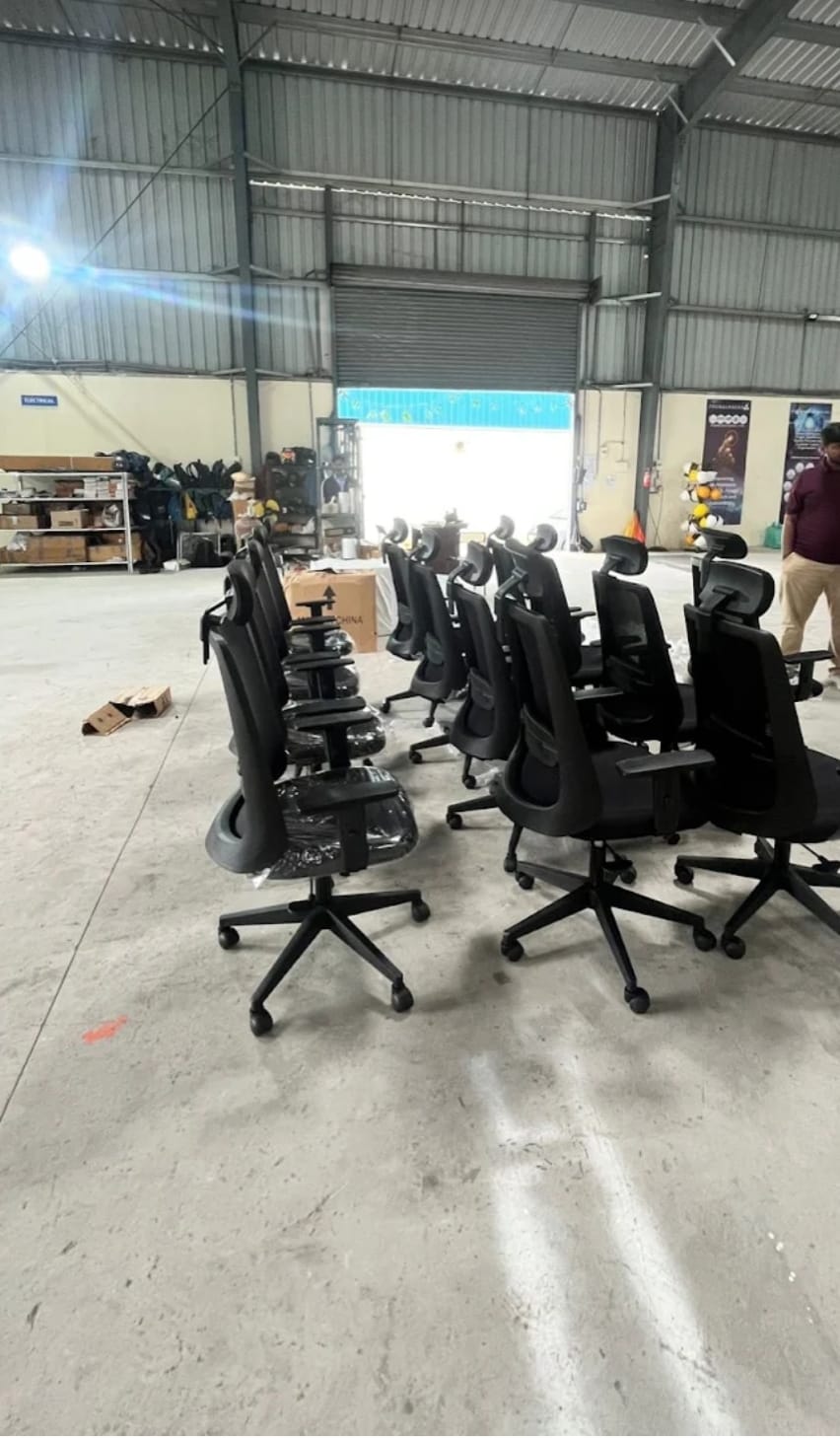 Premium orange leather executive chairs